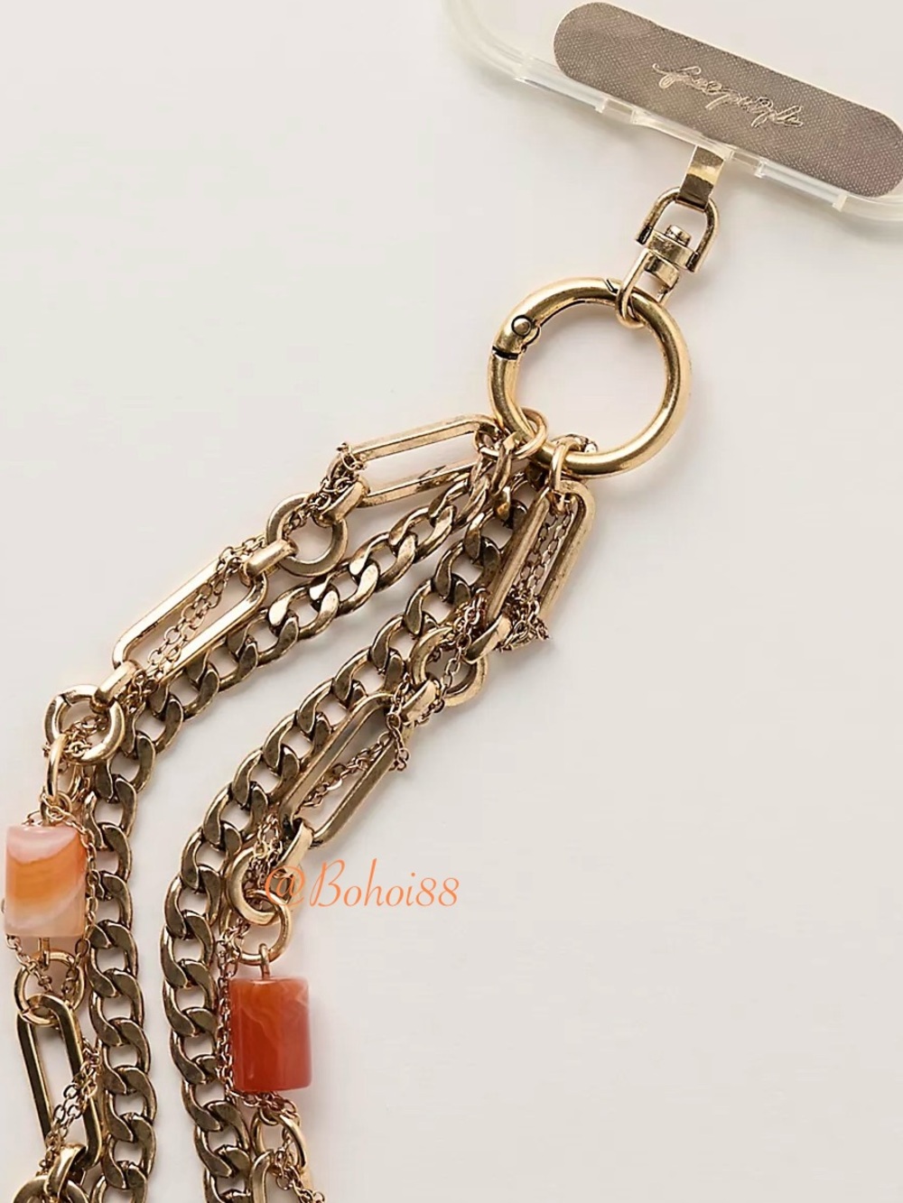 NEW Free People Layered Chain Phone Wristlet - Picture 8 of 10